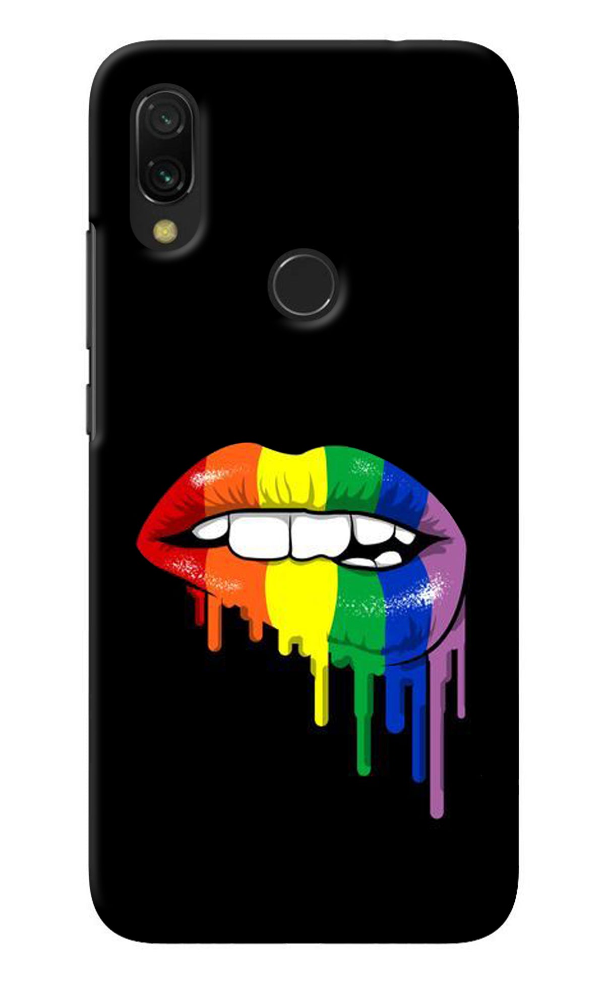 Lips Biting Redmi 7 Back Cover