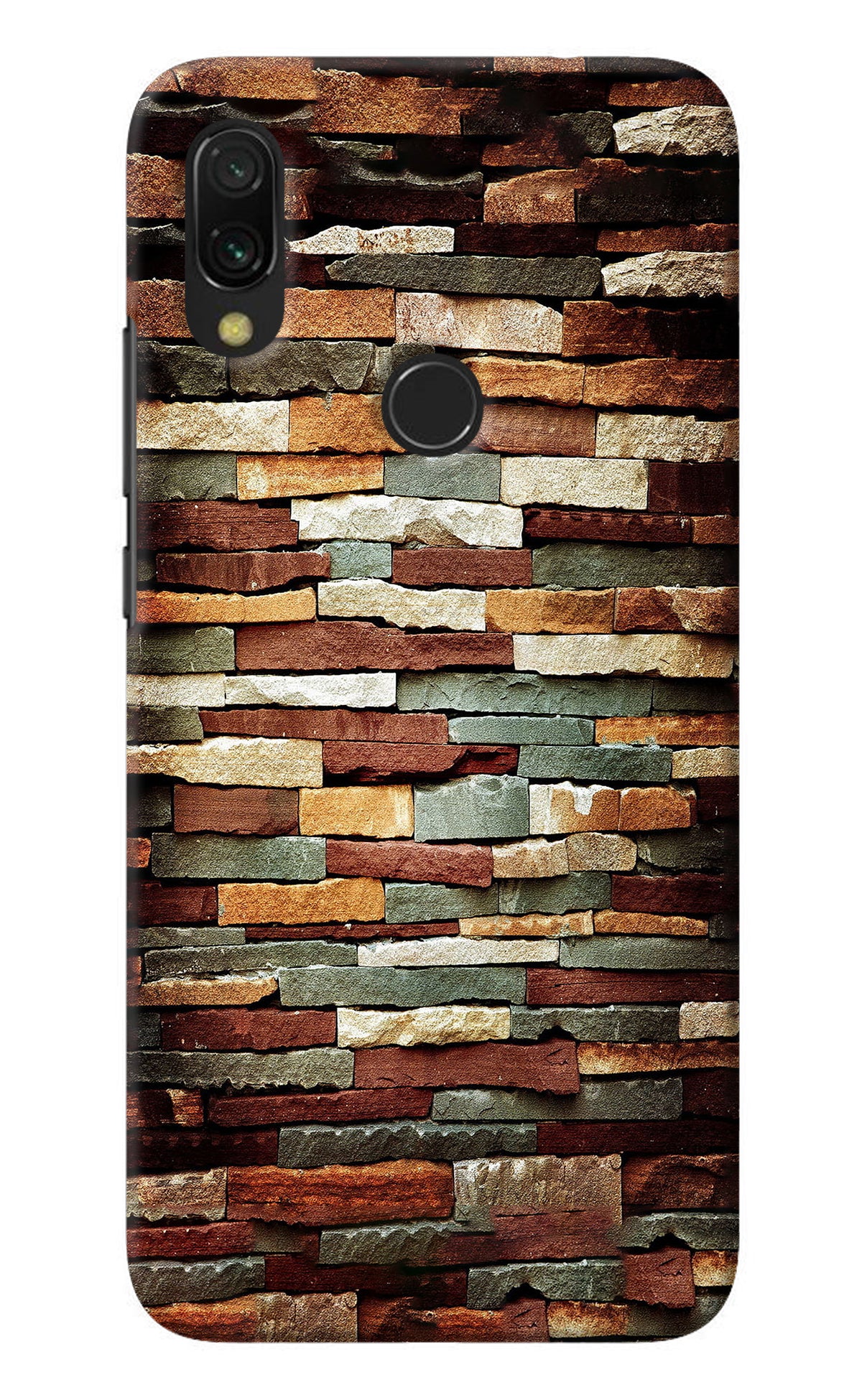 Bricks Pattern Redmi 7 Back Cover