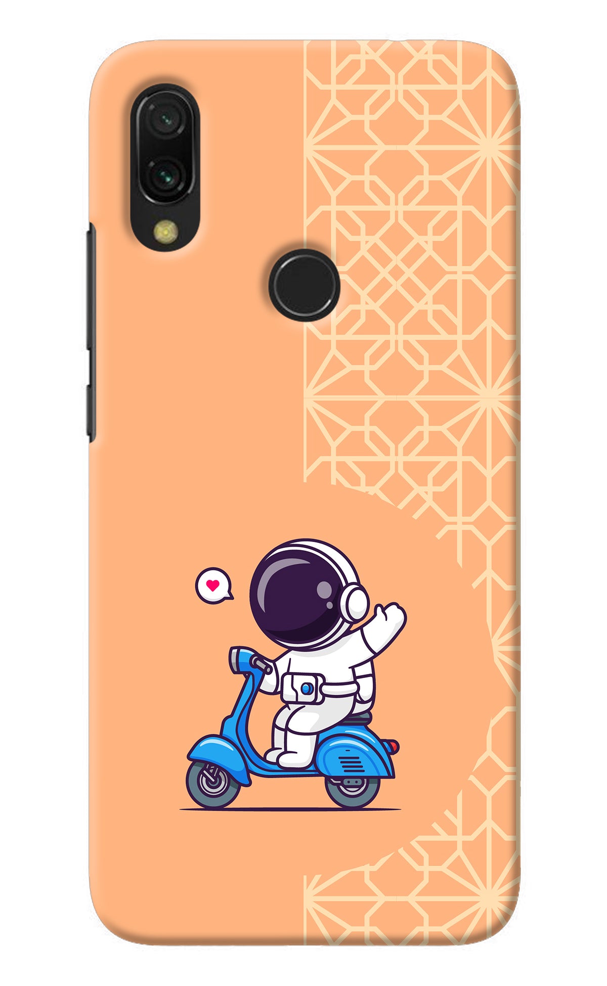 Cute Astronaut Riding Redmi 7 Back Cover