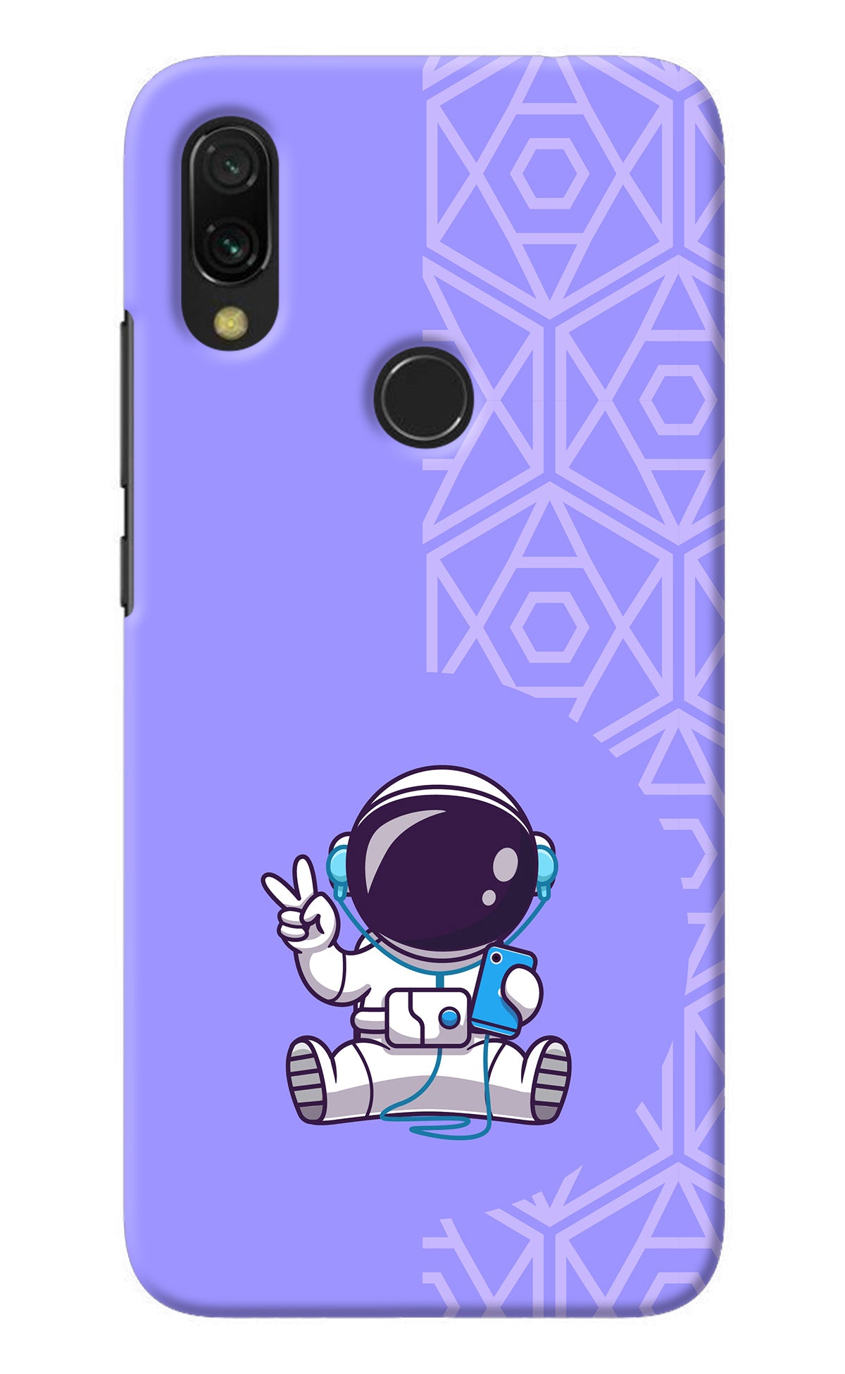 Cute Astronaut Chilling Redmi 7 Back Cover