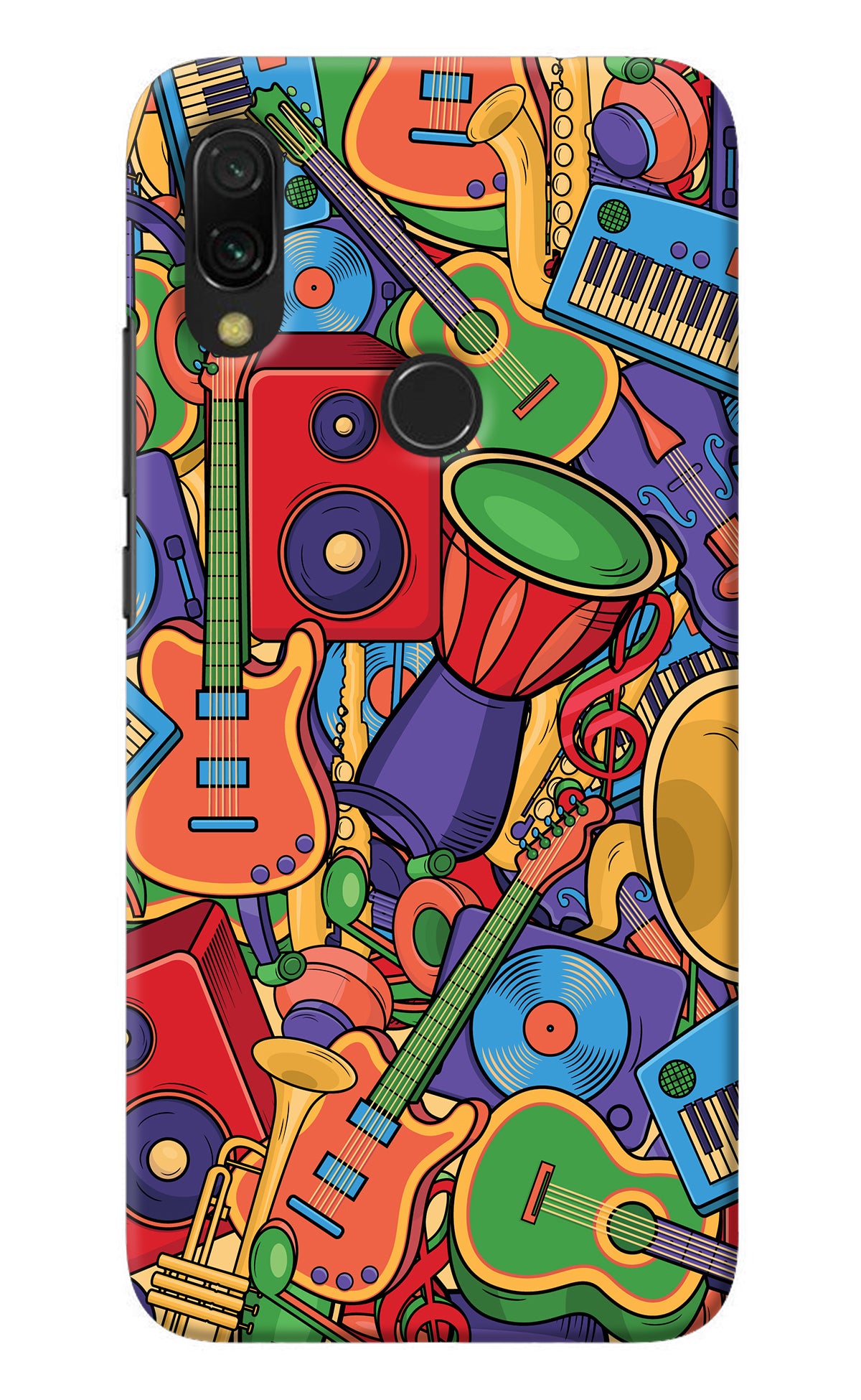 Music Instrument Doodle Redmi 7 Back Cover
