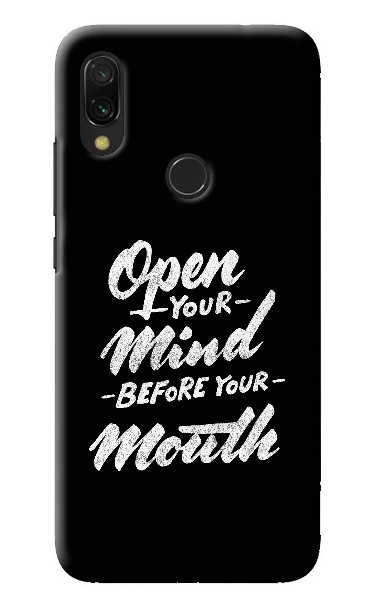 Open Your Mind Before Your Mouth Redmi Y3 Back Cover