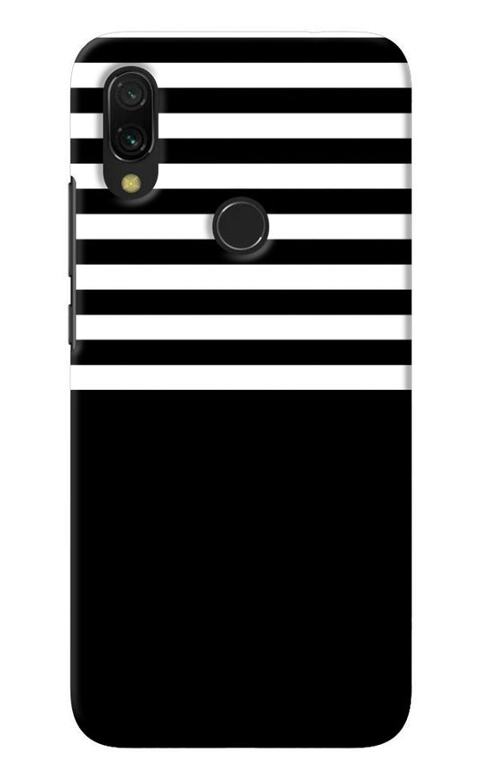 Black and White Print Redmi Y3 Back Cover