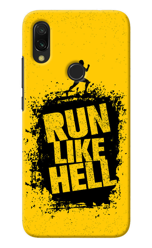 Run Like Hell Redmi Y3 Back Cover