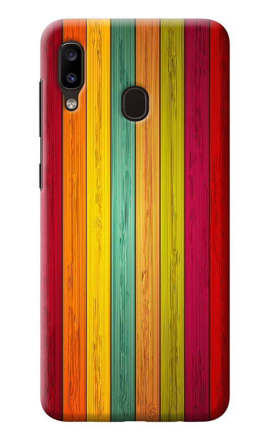Multicolor Wooden Samsung A20/M10s Back Cover