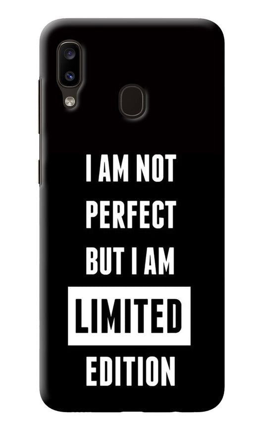 I Am Not Perfect But I Am Limited Edition Samsung A20/M10s Back Cover