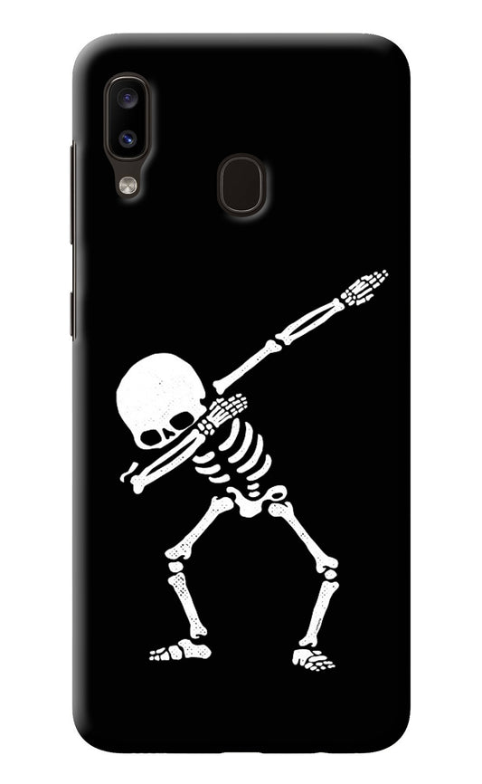 Dabbing Skeleton Art Samsung A20/M10s Back Cover