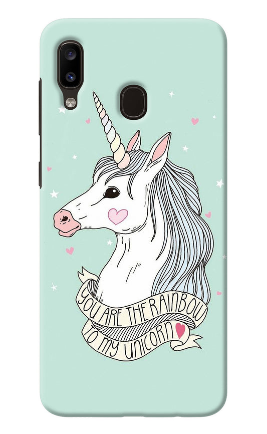 Unicorn Wallpaper Samsung A20/M10s Back Cover