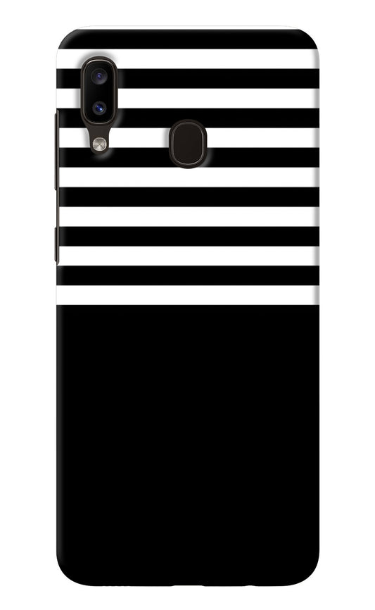 Black and White Print Samsung A20/M10s Back Cover