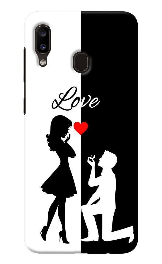 Love Propose Black And White Samsung A20/M10s Back Cover