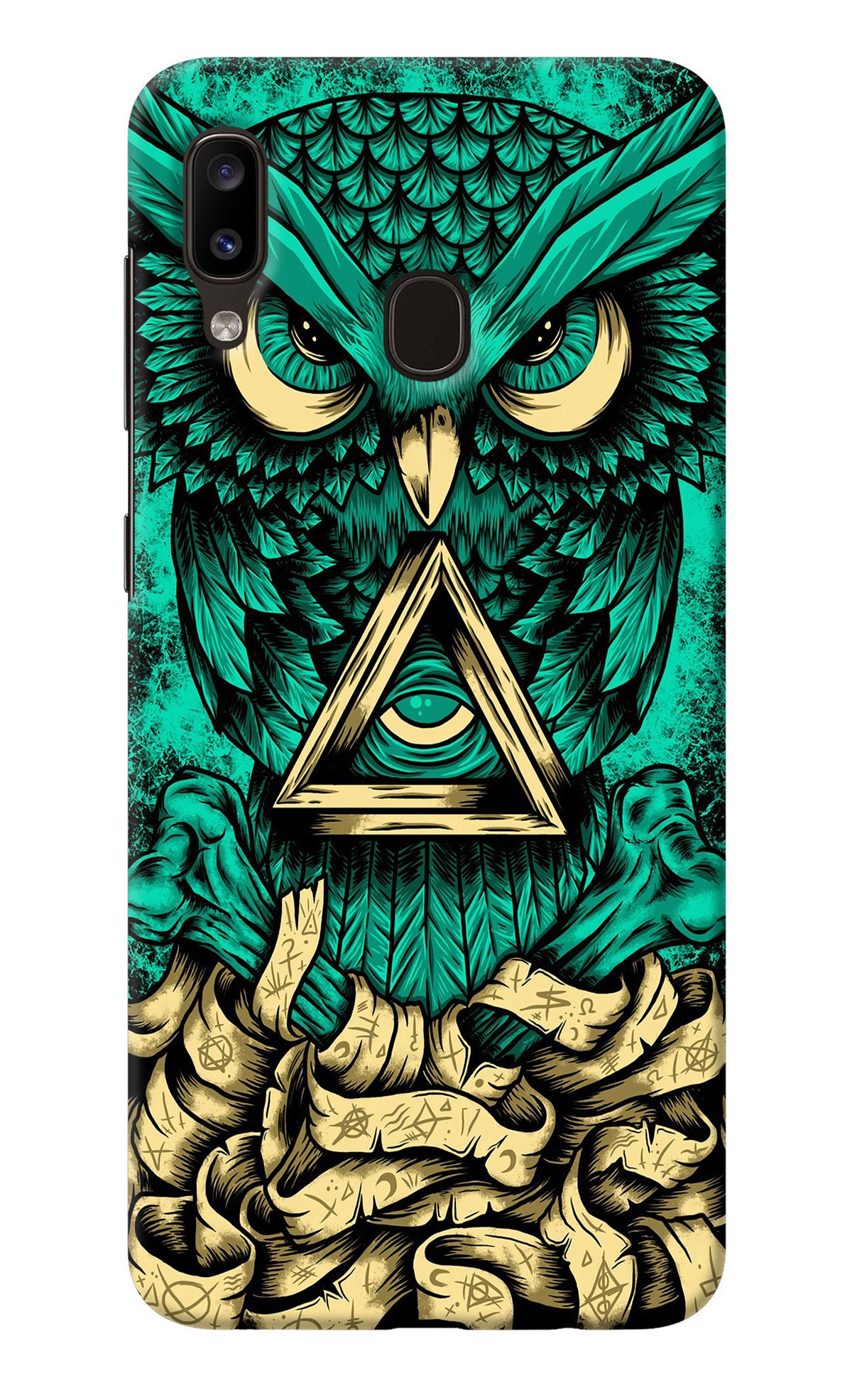 Green Owl Samsung A20/M10s Back Cover