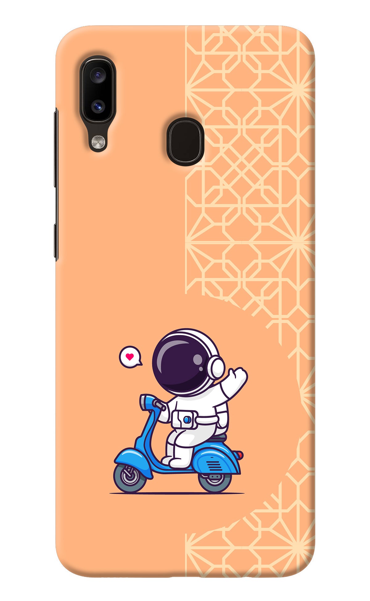 Cute Astronaut Riding Samsung A20/M10s Back Cover