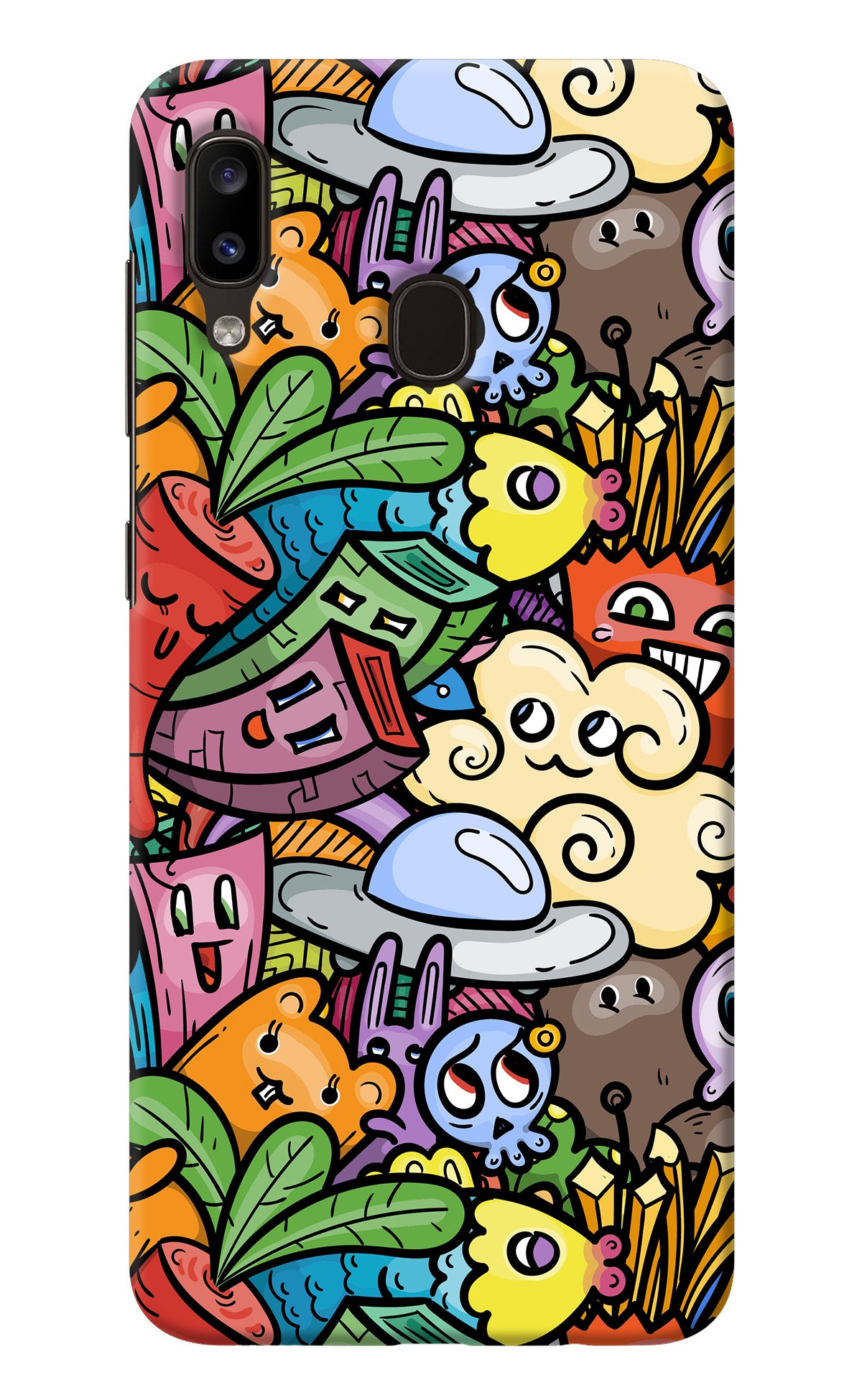 Veggie Doodle Samsung A20/M10s Back Cover