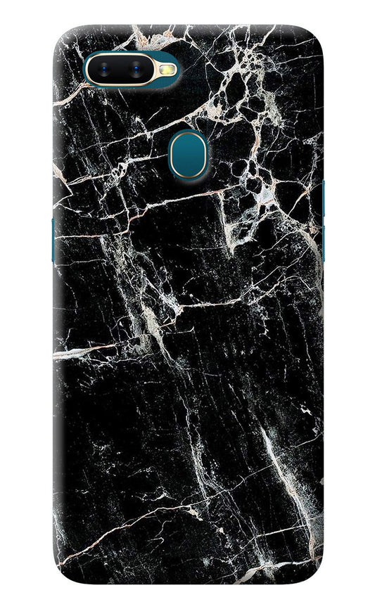 Black Marble Texture Oppo A7/A5s/A12 Back Cover