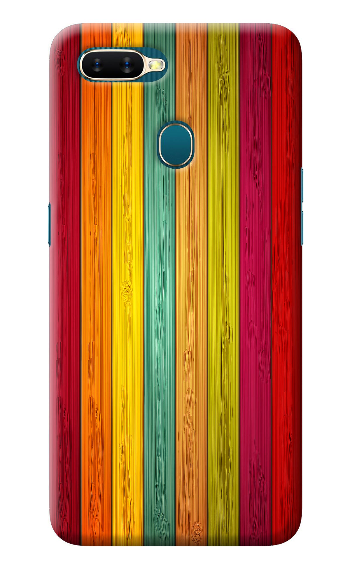 Multicolor Wooden Oppo A7/A5s/A12 Back Cover