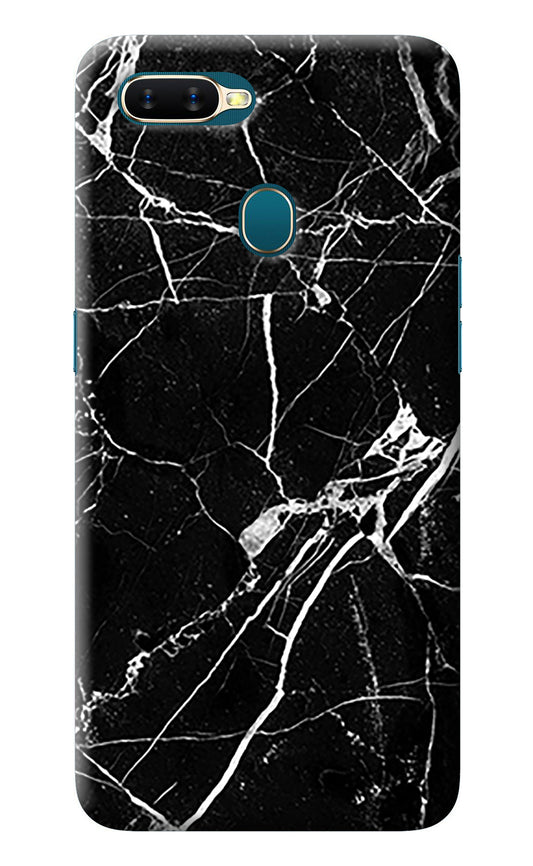 Black Marble Pattern Oppo A7/A5s/A12 Back Cover