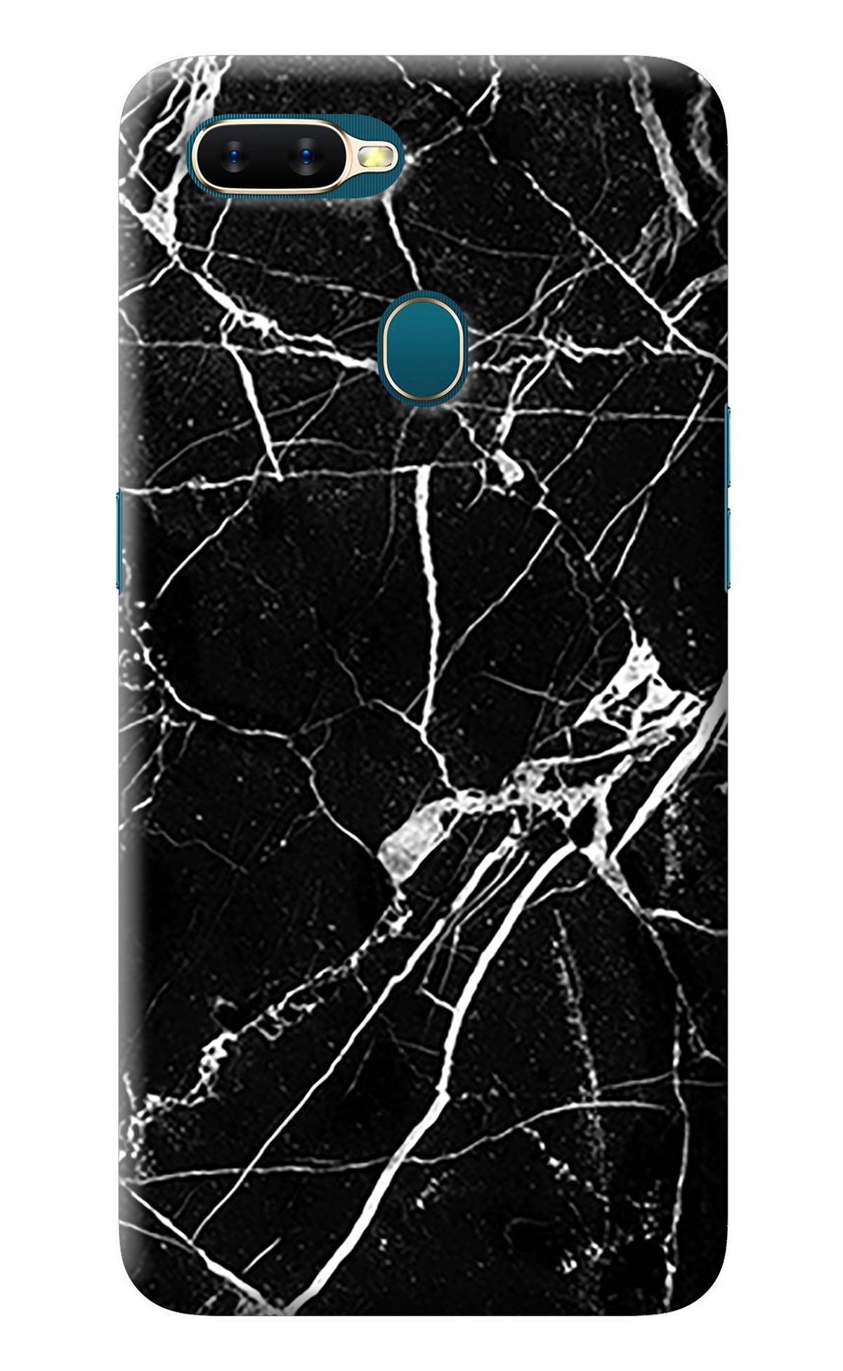 Black Marble Pattern Oppo A7/A5s/A12 Back Cover
