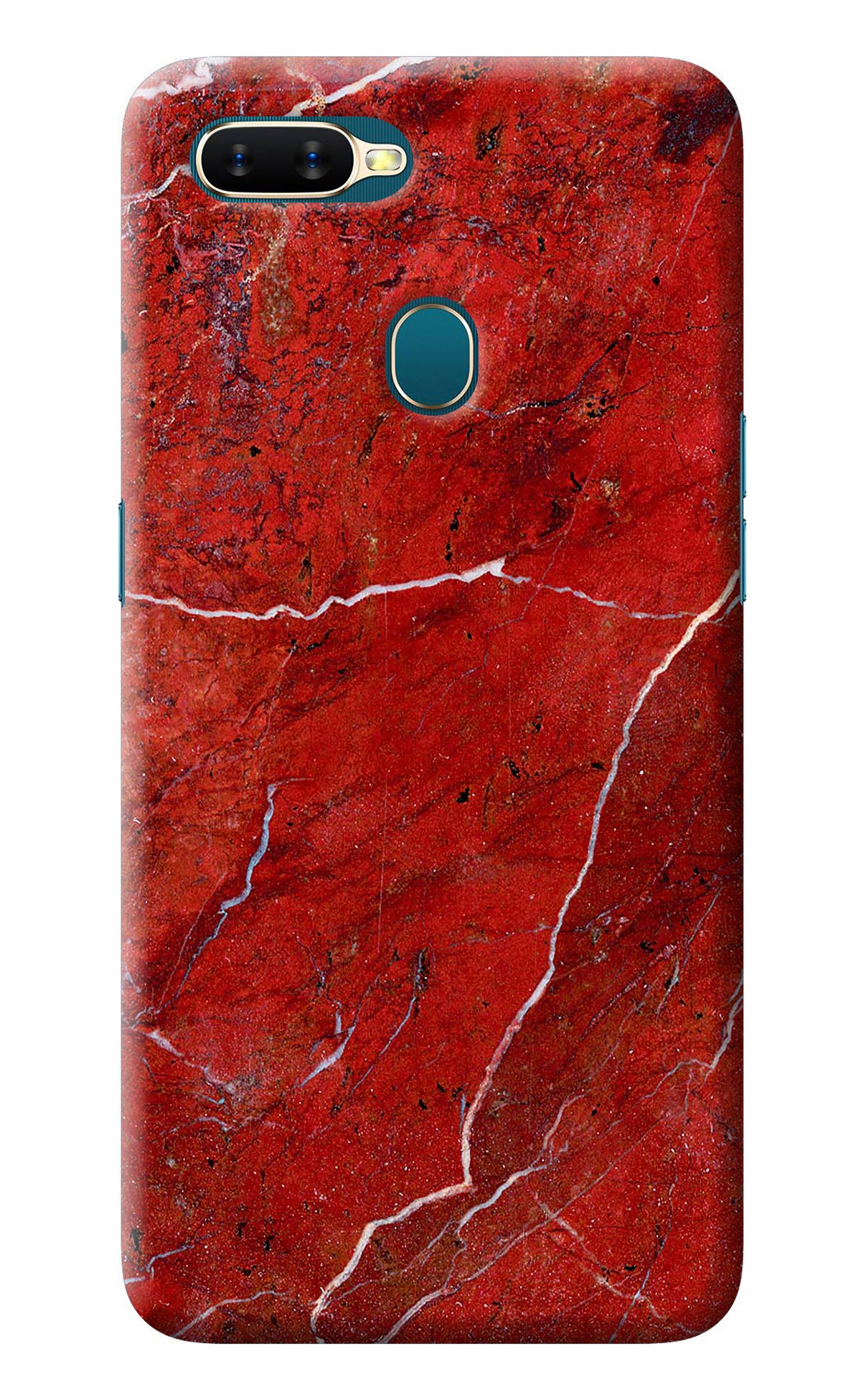 Red Marble Design Oppo A7/A5s/A12 Back Cover