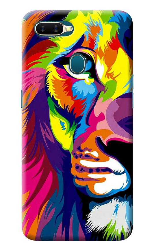 Lion Half Face Oppo A7/A5s/A12 Back Cover