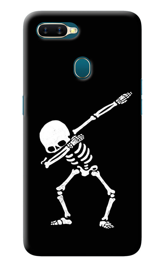 Dabbing Skeleton Art Oppo A7/A5s/A12 Back Cover