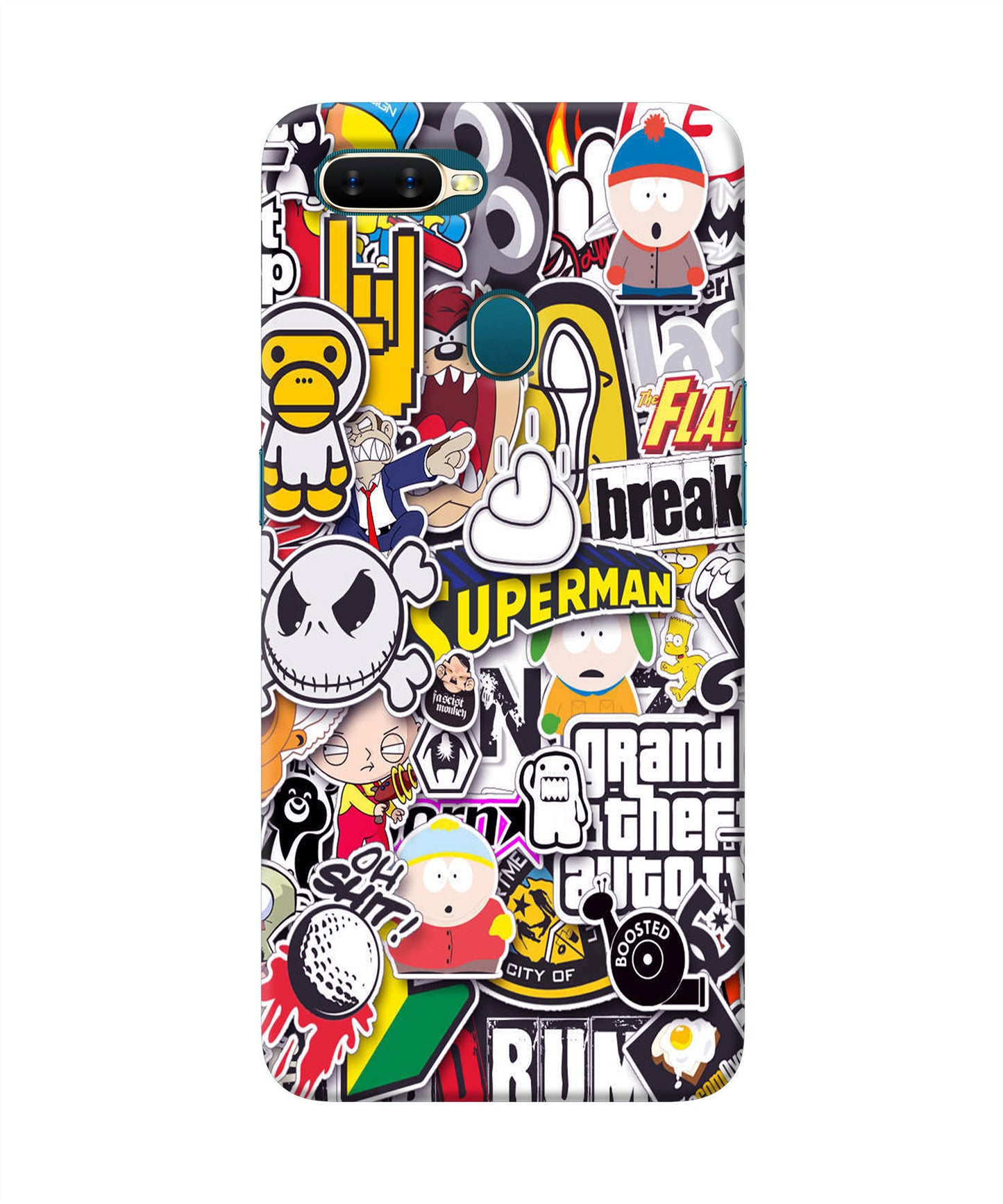 Sticker Bomb Oppo A7/A5s/A12 Back Cover