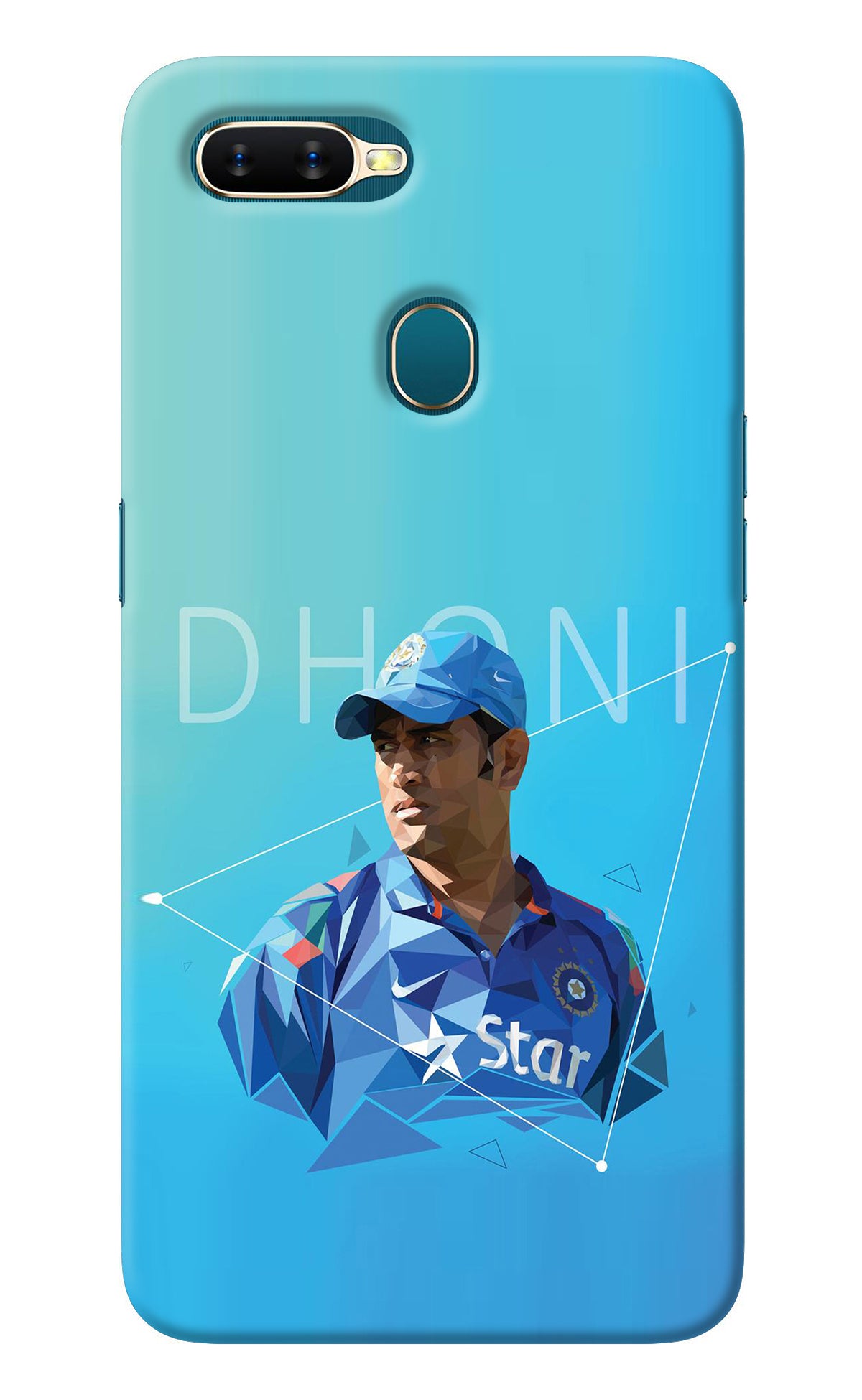 Dhoni Artwork Oppo A7/A5s/A12 Back Cover