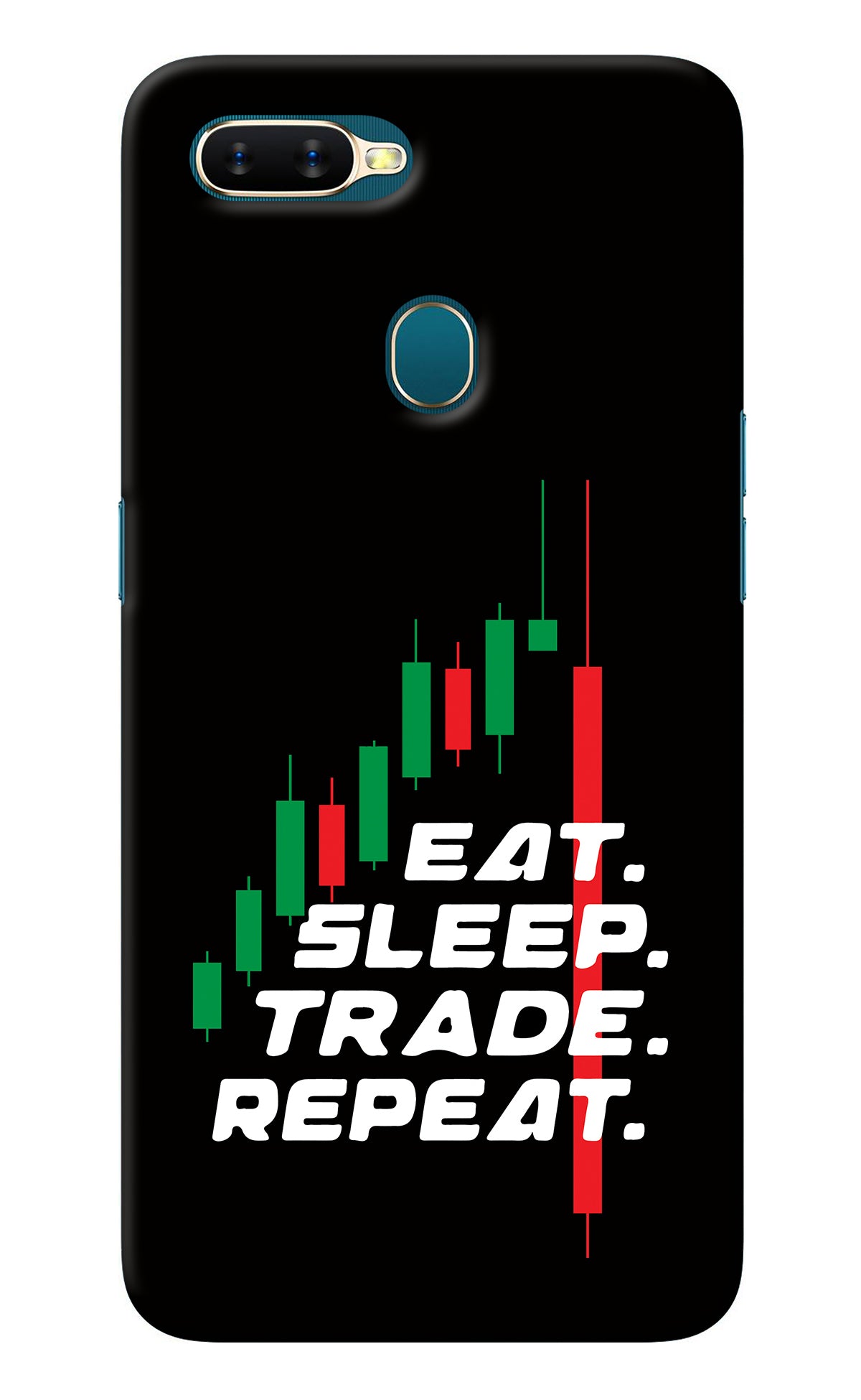 Eat Sleep Trade Repeat Oppo A7/A5s/A12 Back Cover