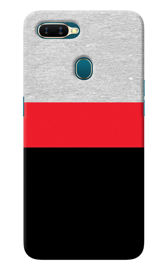 Tri Color Pattern Oppo A7/A5s/A12 Back Cover