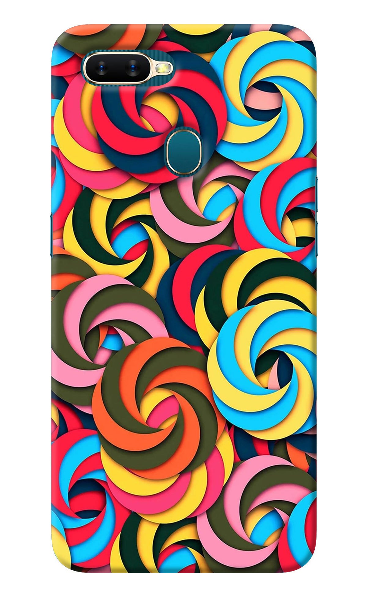 Spiral Pattern Oppo A7/A5s/A12 Back Cover