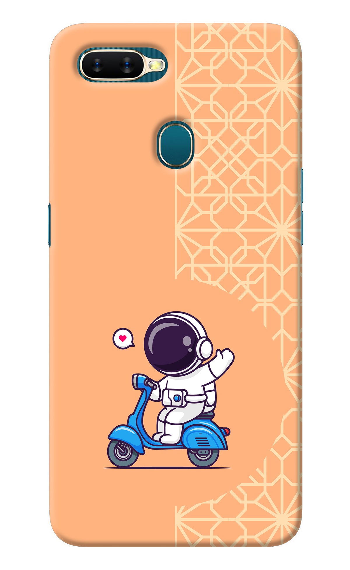 Cute Astronaut Riding Oppo A7/A5s/A12 Back Cover