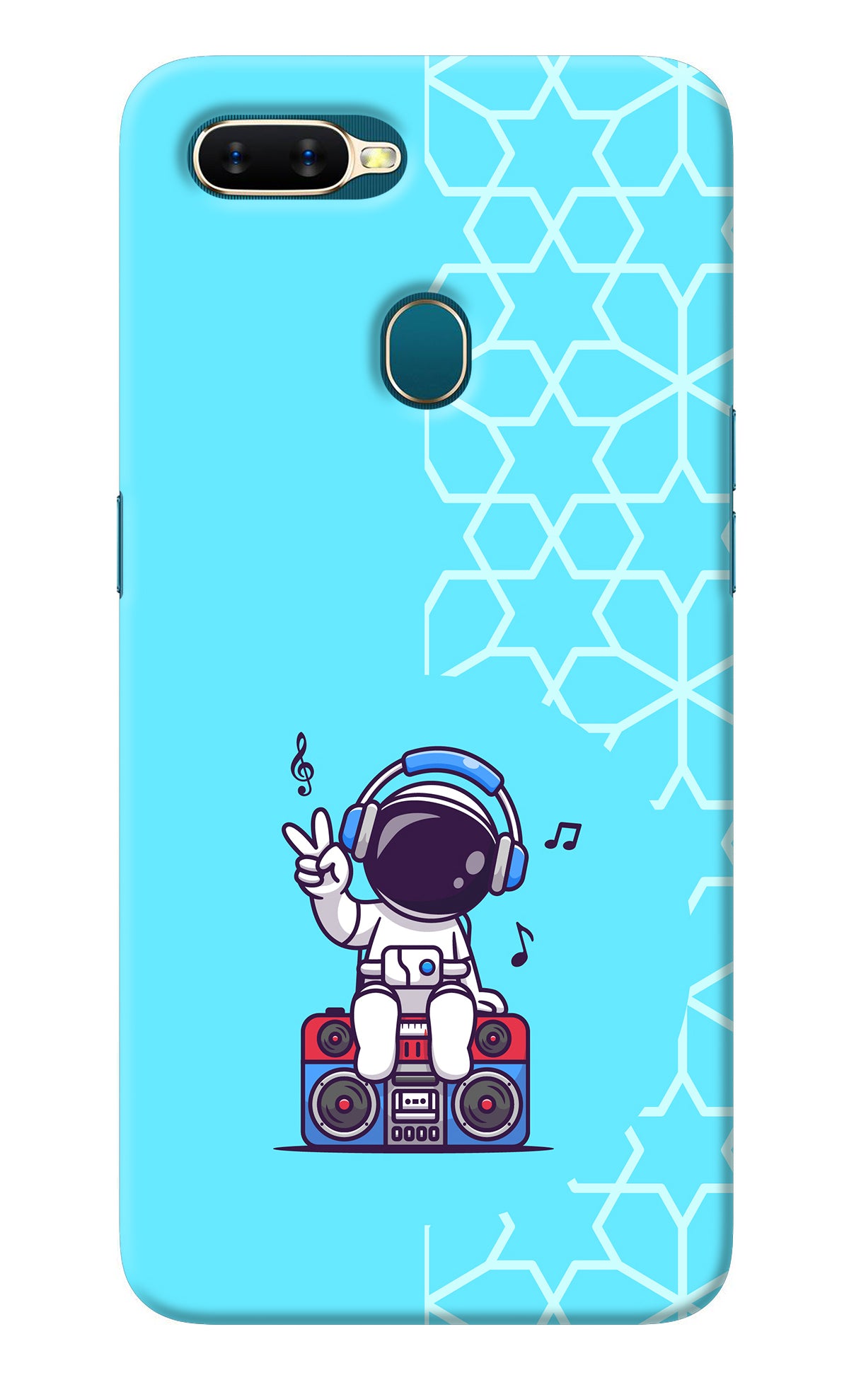 Cute Astronaut Chilling Oppo A7/A5s/A12 Back Cover