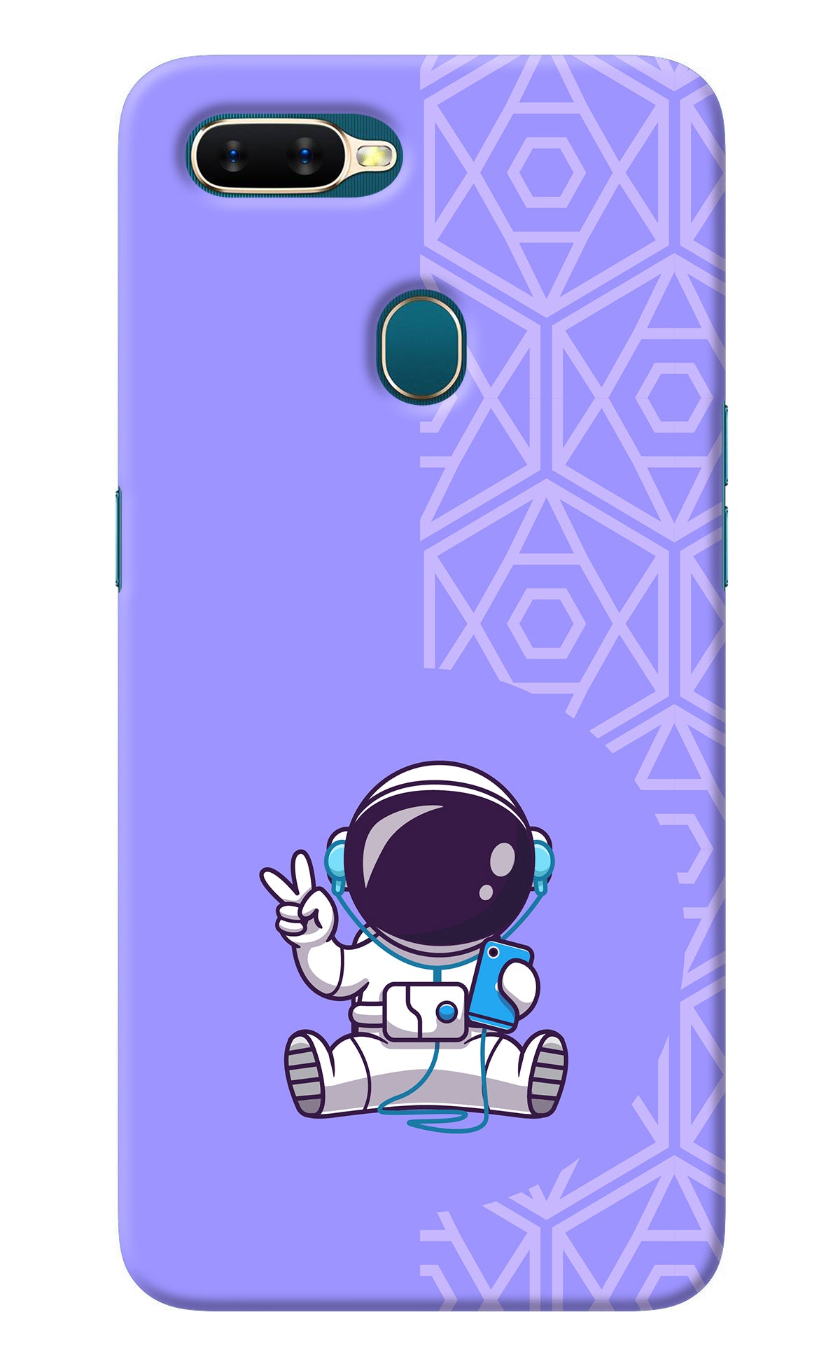 Cute Astronaut Chilling Oppo A7/A5s/A12 Back Cover