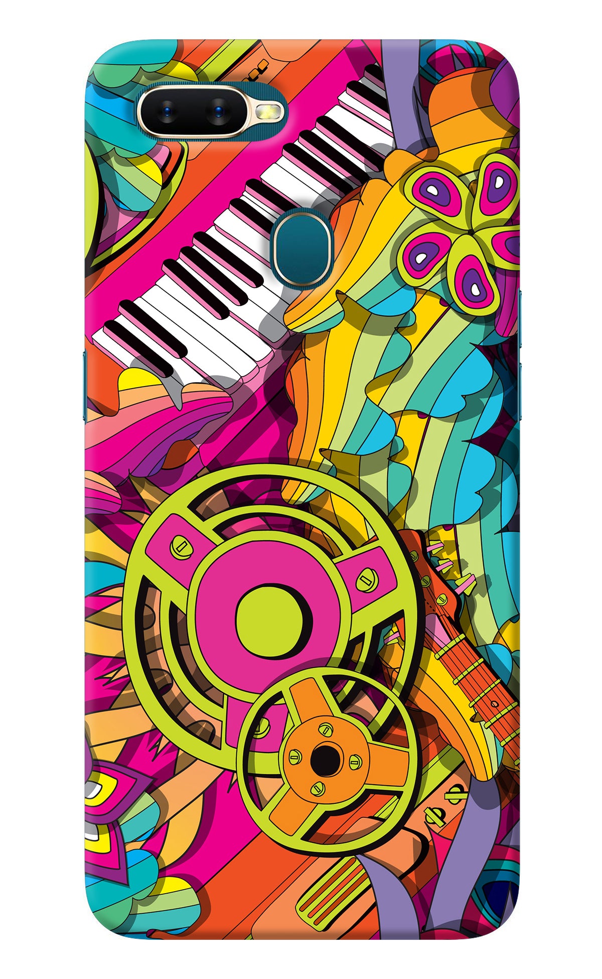 Music Doodle Oppo A7/A5s/A12 Back Cover