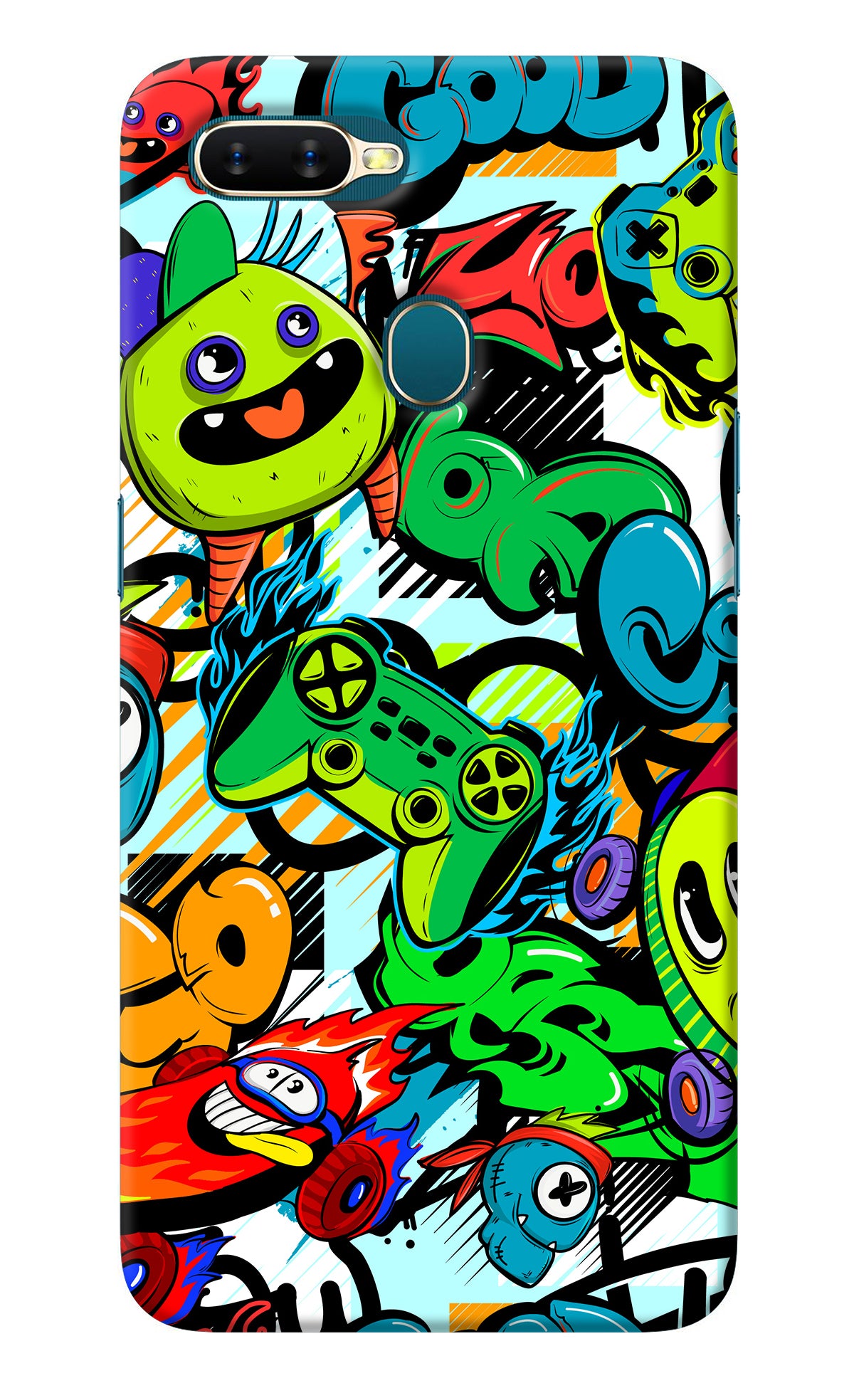 Game Doodle Oppo A7/A5s/A12 Back Cover