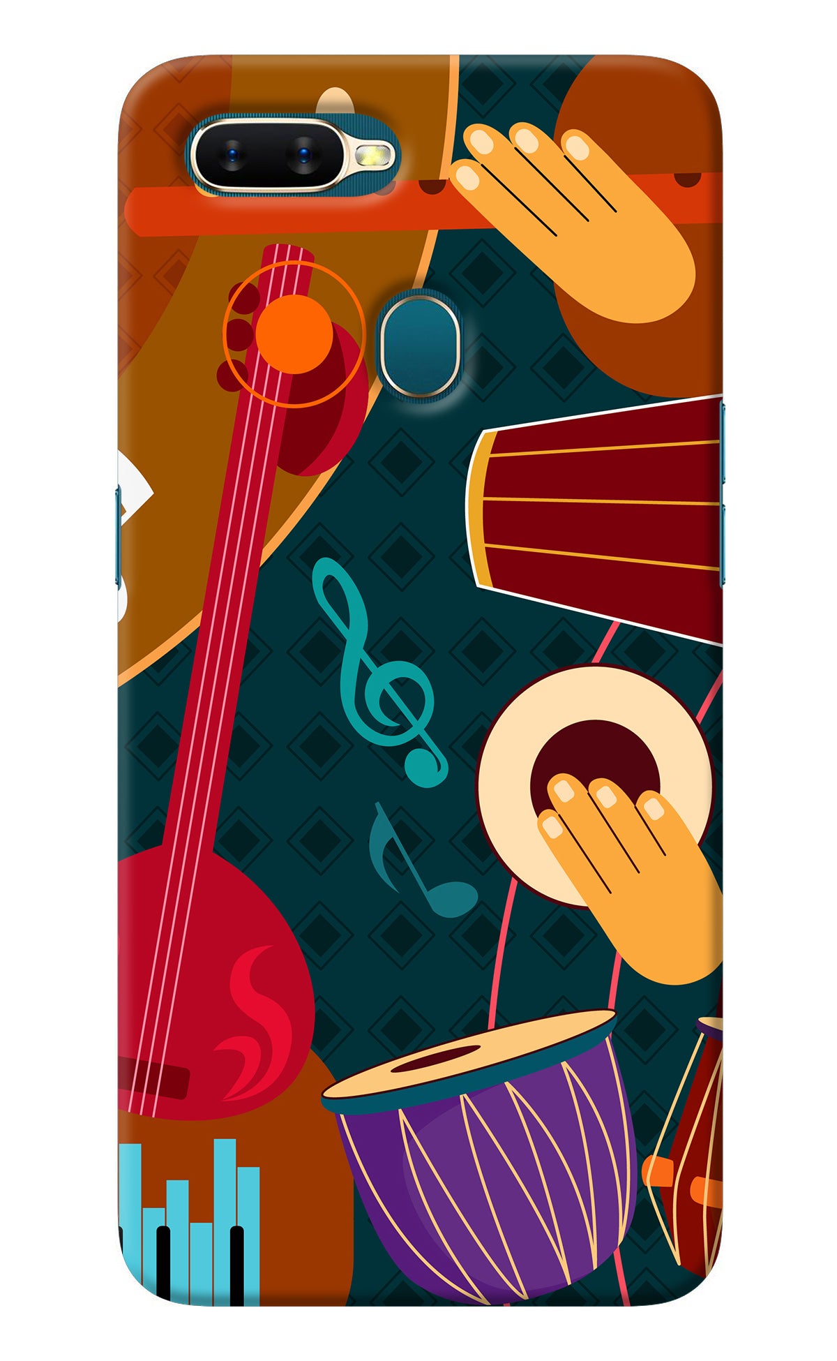 Music Instrument Oppo A7/A5s/A12 Back Cover