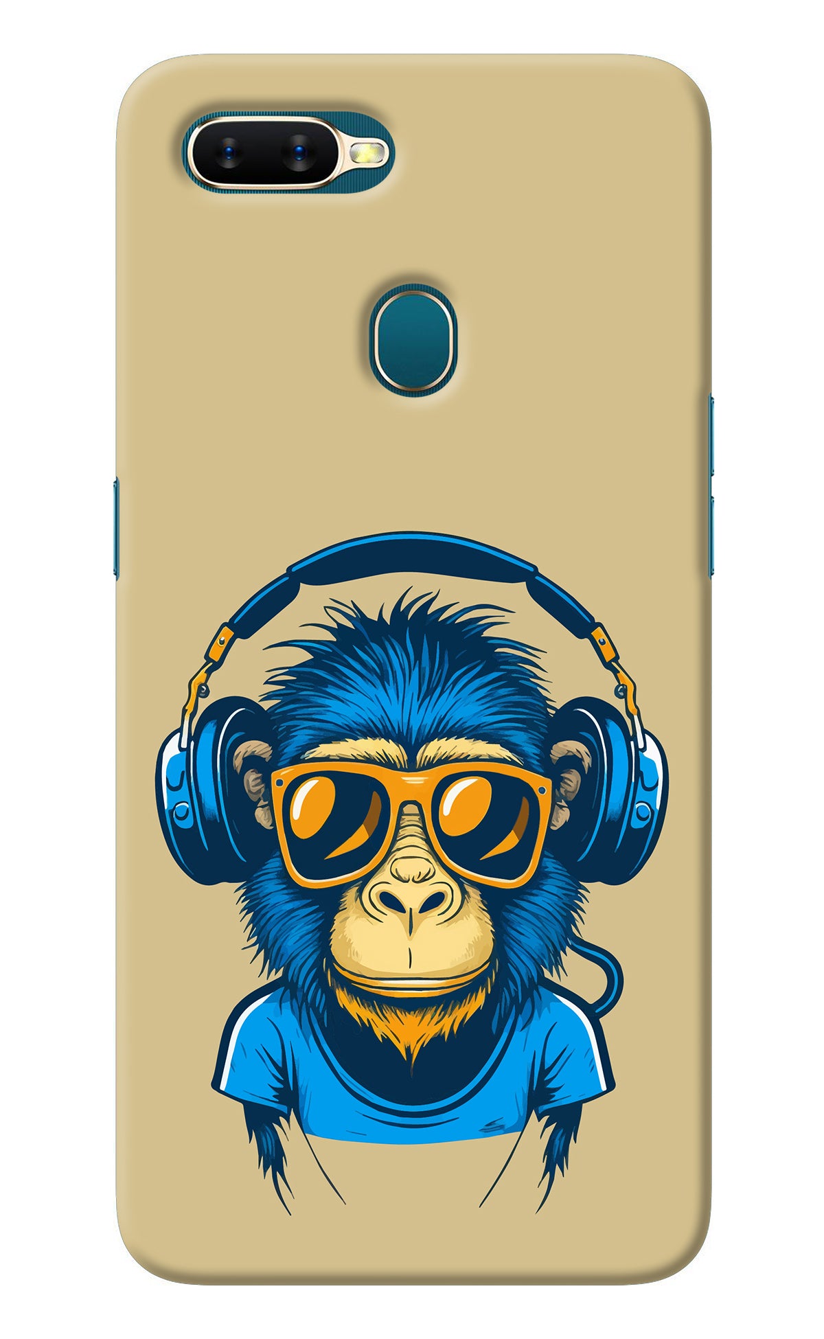 Monkey Headphone Oppo A7/A5s/A12 Back Cover