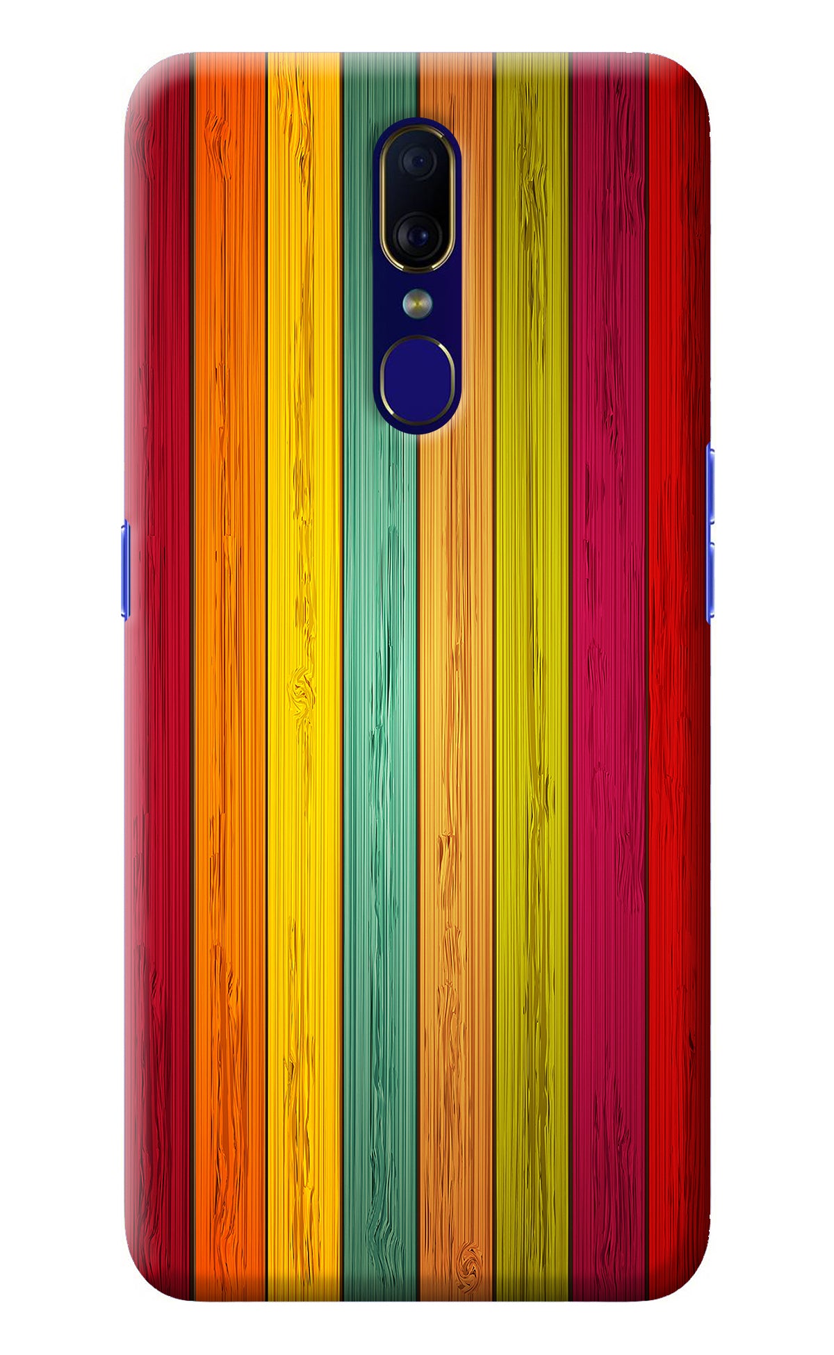 Multicolor Wooden Oppo F11 Back Cover