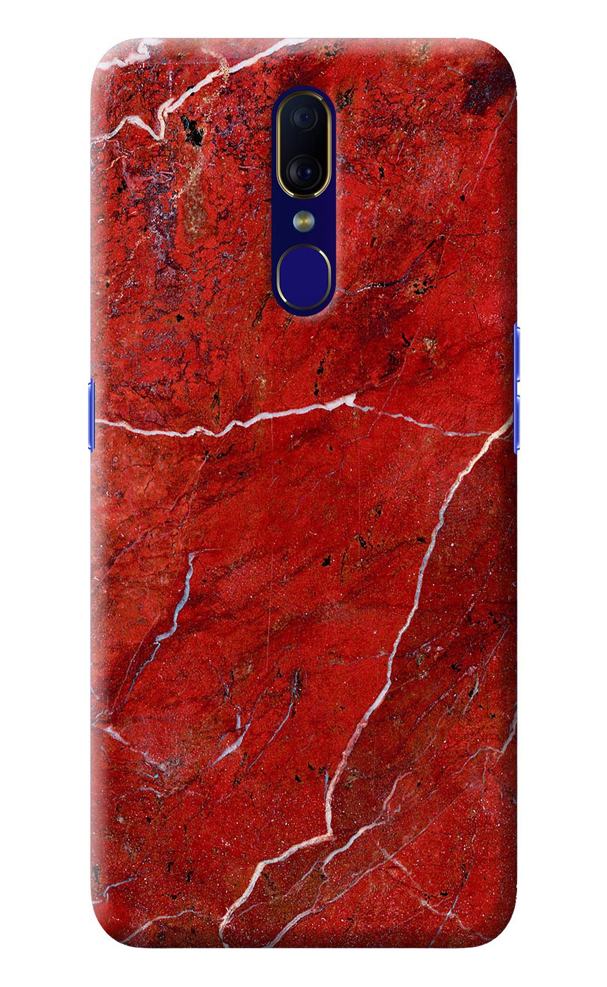 Red Marble Design Oppo F11 Back Cover