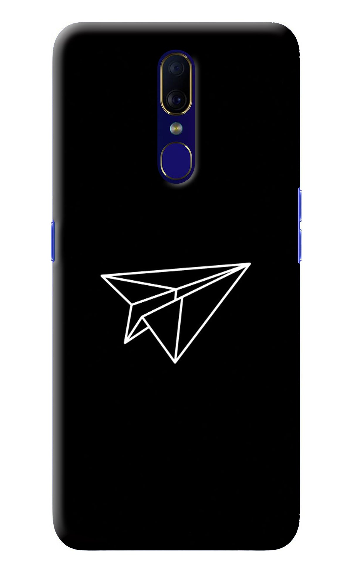 Paper Plane White Oppo F11 Back Cover