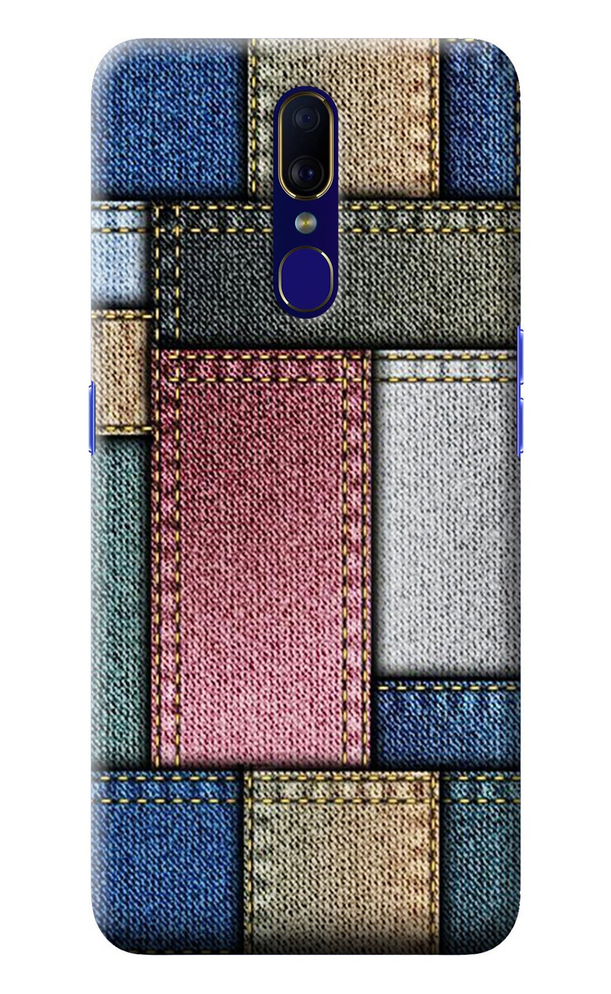 Multicolor Jeans Oppo F11 Back Cover