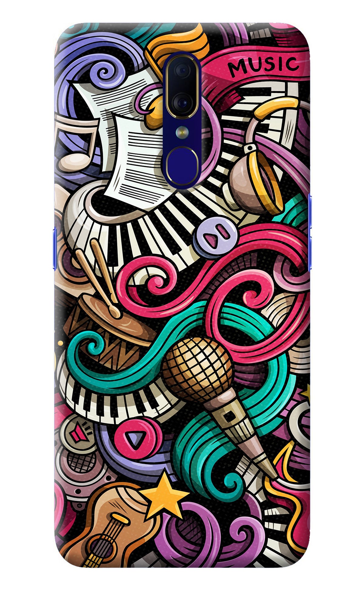 Music Abstract Oppo F11 Back Cover