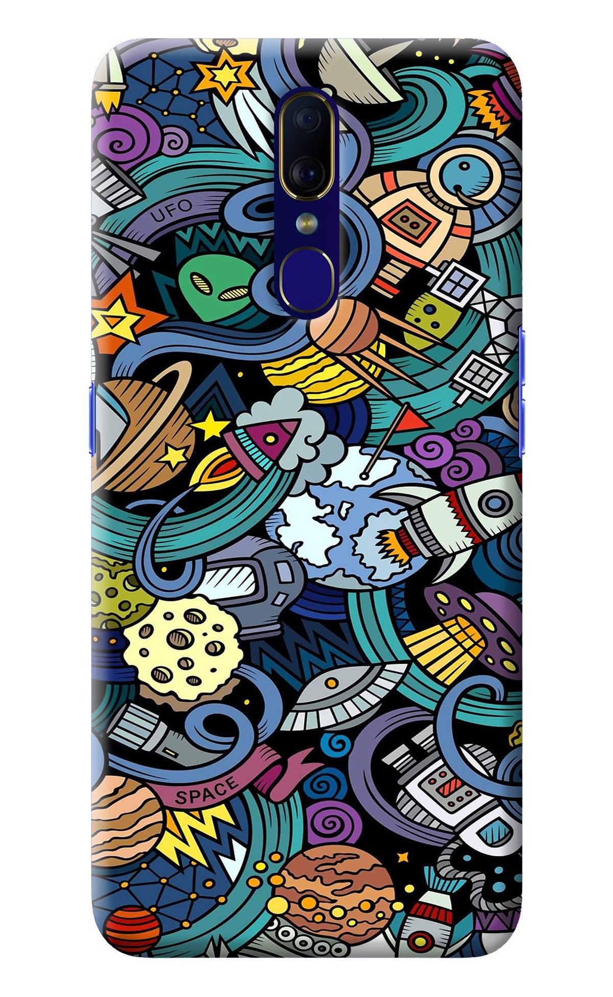 Space Abstract Oppo F11 Back Cover