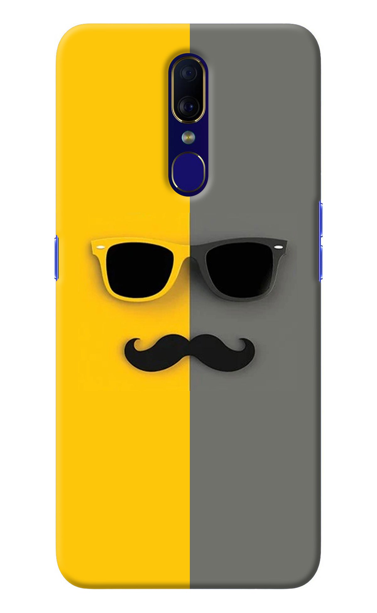 Sunglasses with Mustache Oppo F11 Back Cover