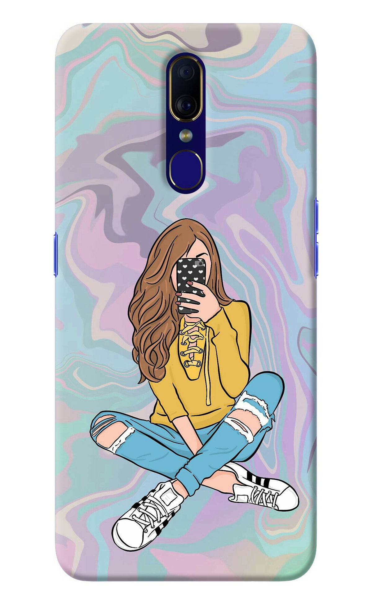 Selfie Girl Oppo F11 Back Cover