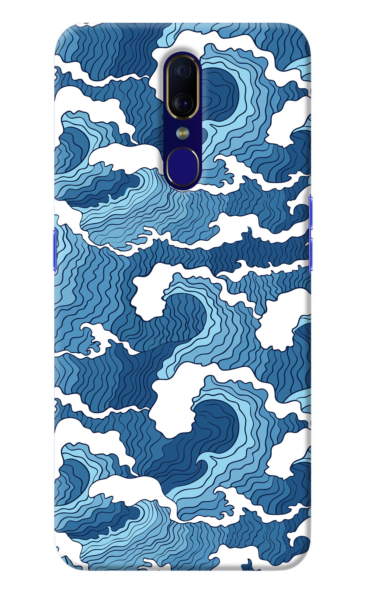 Blue Waves Oppo F11 Back Cover