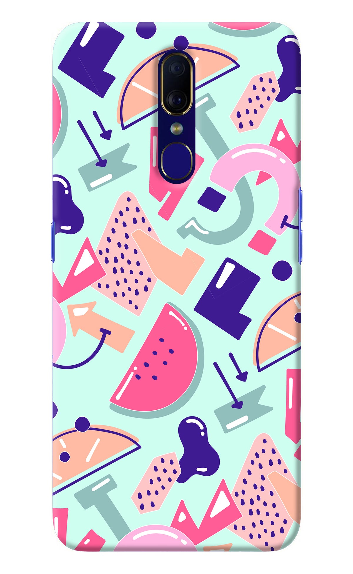 Doodle Pattern Oppo F11 Back Cover