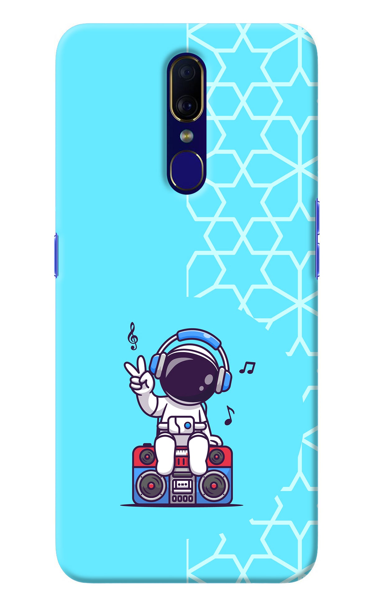 Cute Astronaut Chilling Oppo F11 Back Cover