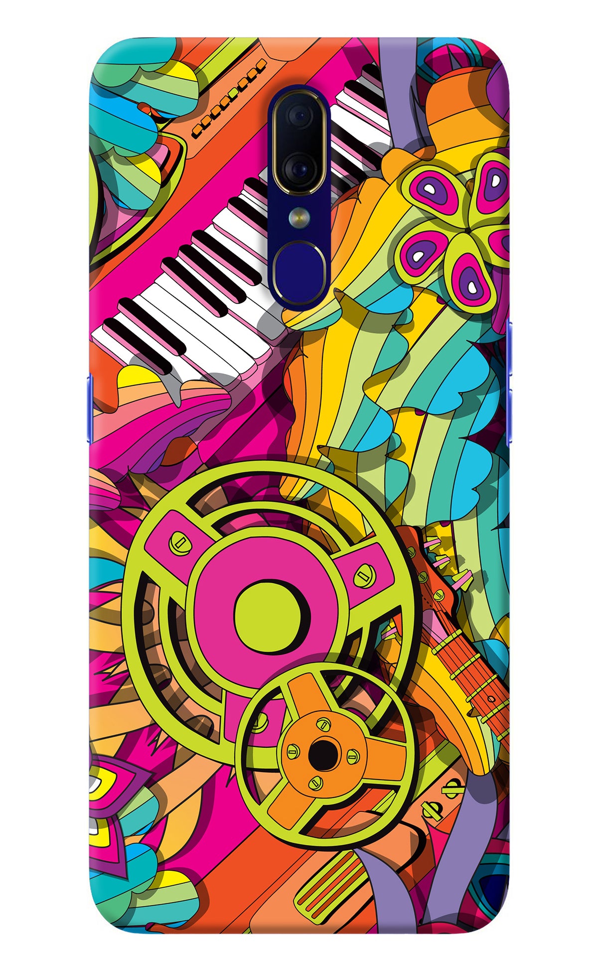 Music Doodle Oppo F11 Back Cover