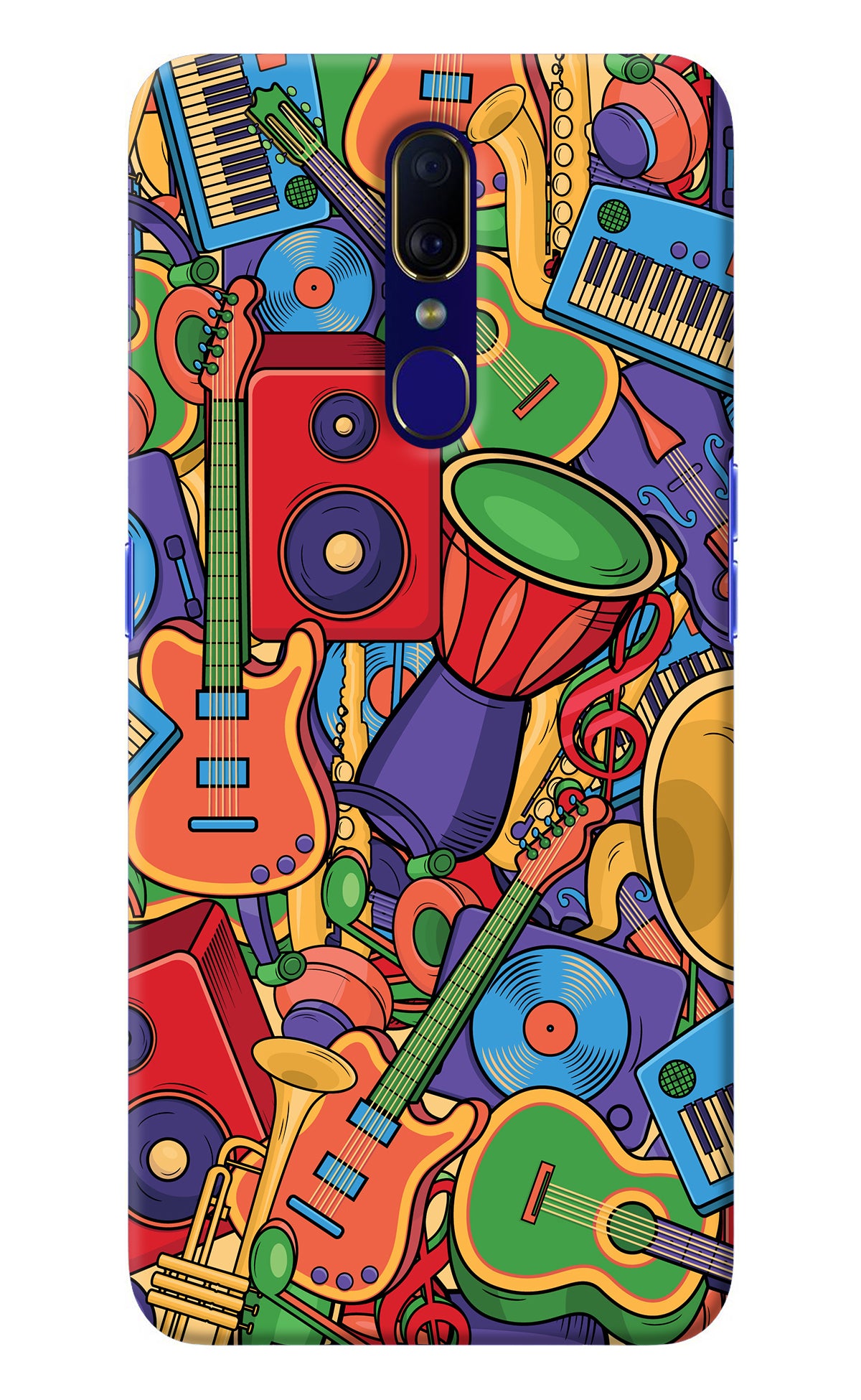 Music Instrument Doodle Oppo F11 Back Cover