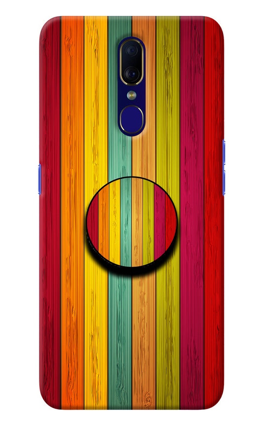 Multicolor Wooden Oppo F11 Pop Case